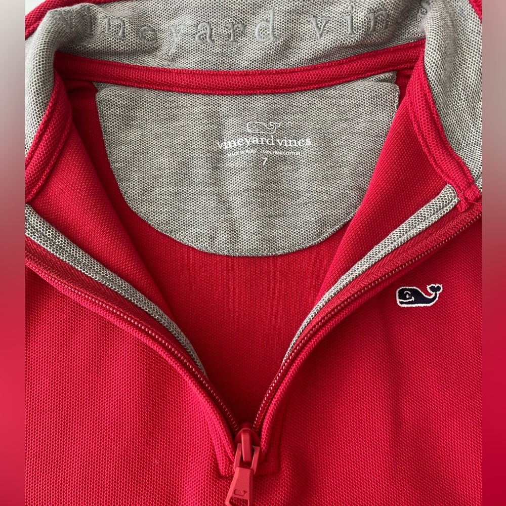 Vineyard Vines Boys saltwater quarter zip sweater size 7